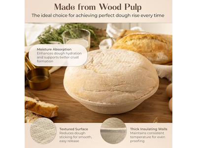 Professional Oval Banneton Mold with Spruce Wood & Rattan