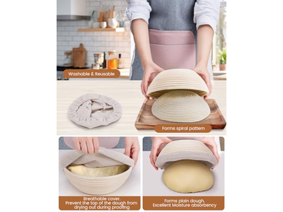 Proving Baskets For Sourdough Rattan Bread Basket With Dome Proofing The Dough
