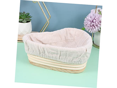 Rectangle Rattan Banneton Bread Dough Basket Compressed Wood Bannetons